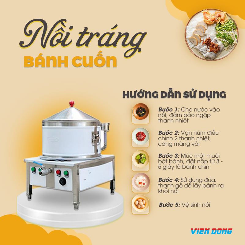 nồi tráng bánh cuốn điện