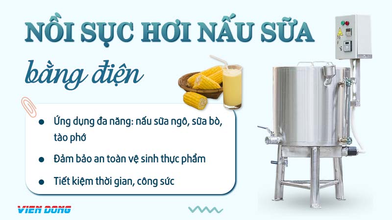 nồi sục hơi nấu sữa bằng điện