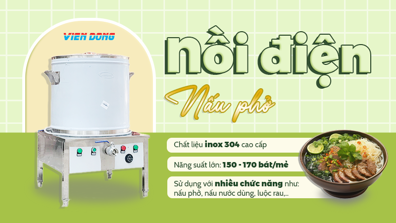 nồi điện nấu phở 100L