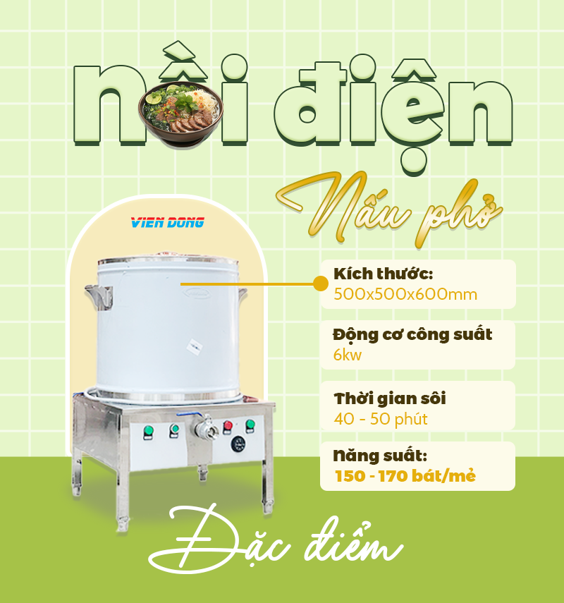 nồi điện nấu phở 100L