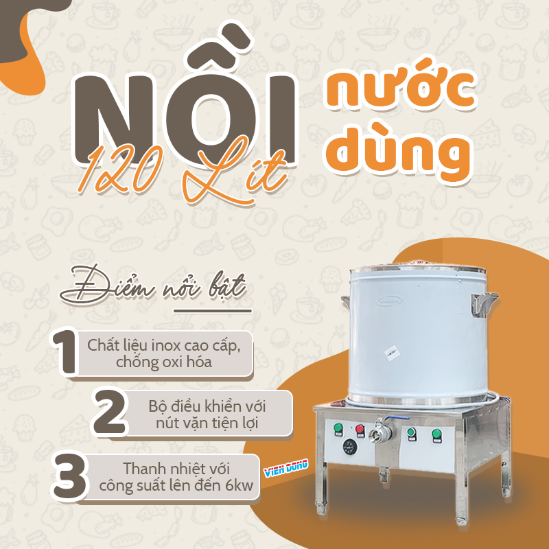 nồi nước dùng 120L