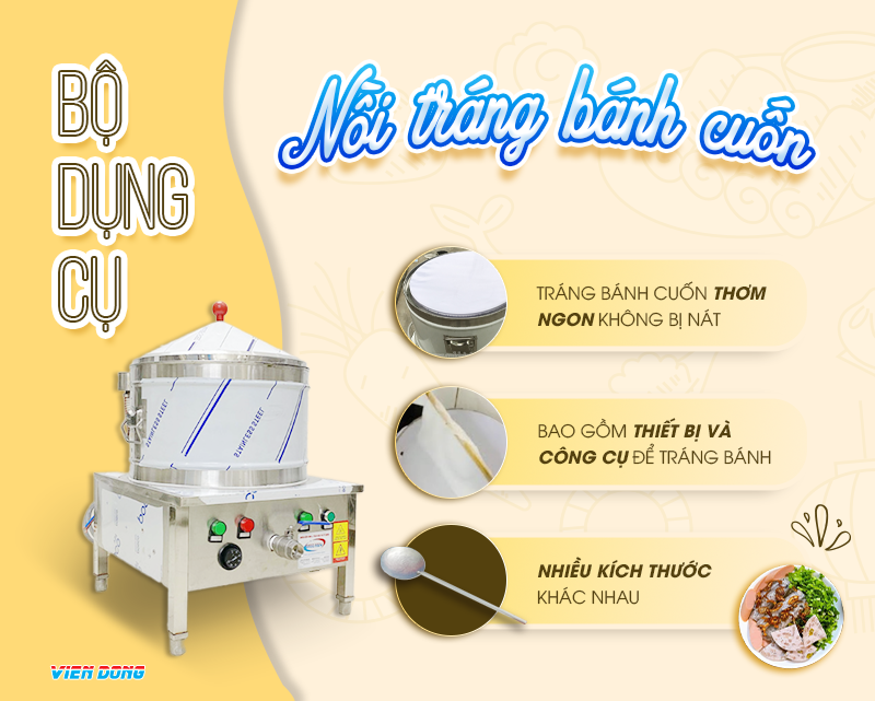 Bộ dụng cụ tráng bánh cuốn