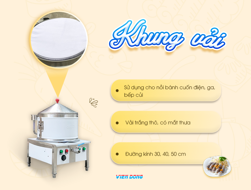 Bộ dụng cụ tráng bánh cuốn