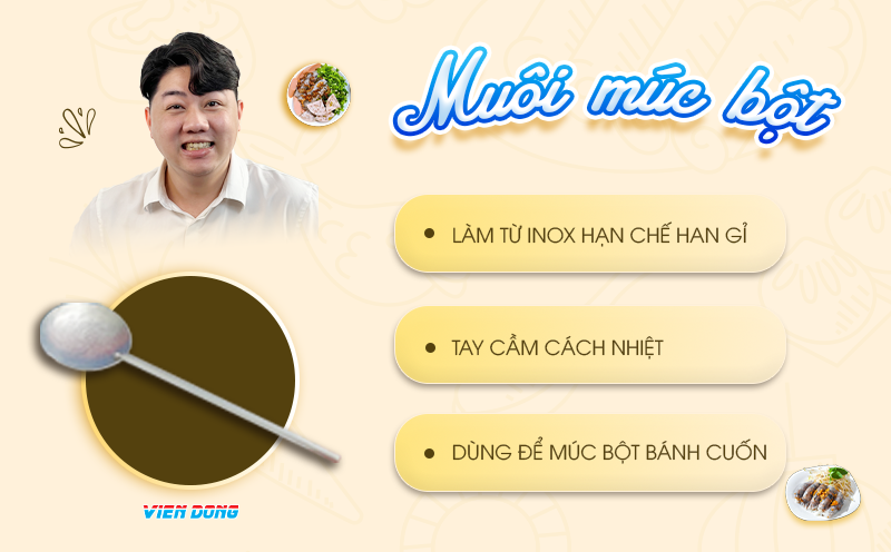 Bộ dụng cụ tráng bánh cuốn