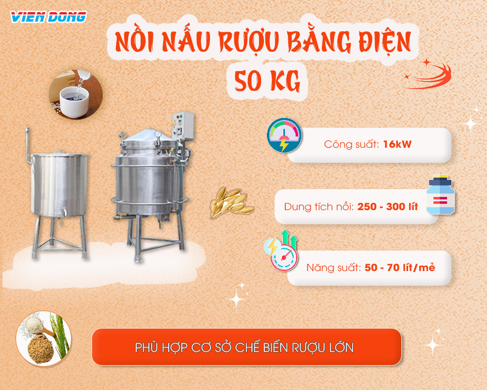 nồi nấu rượu 50kg